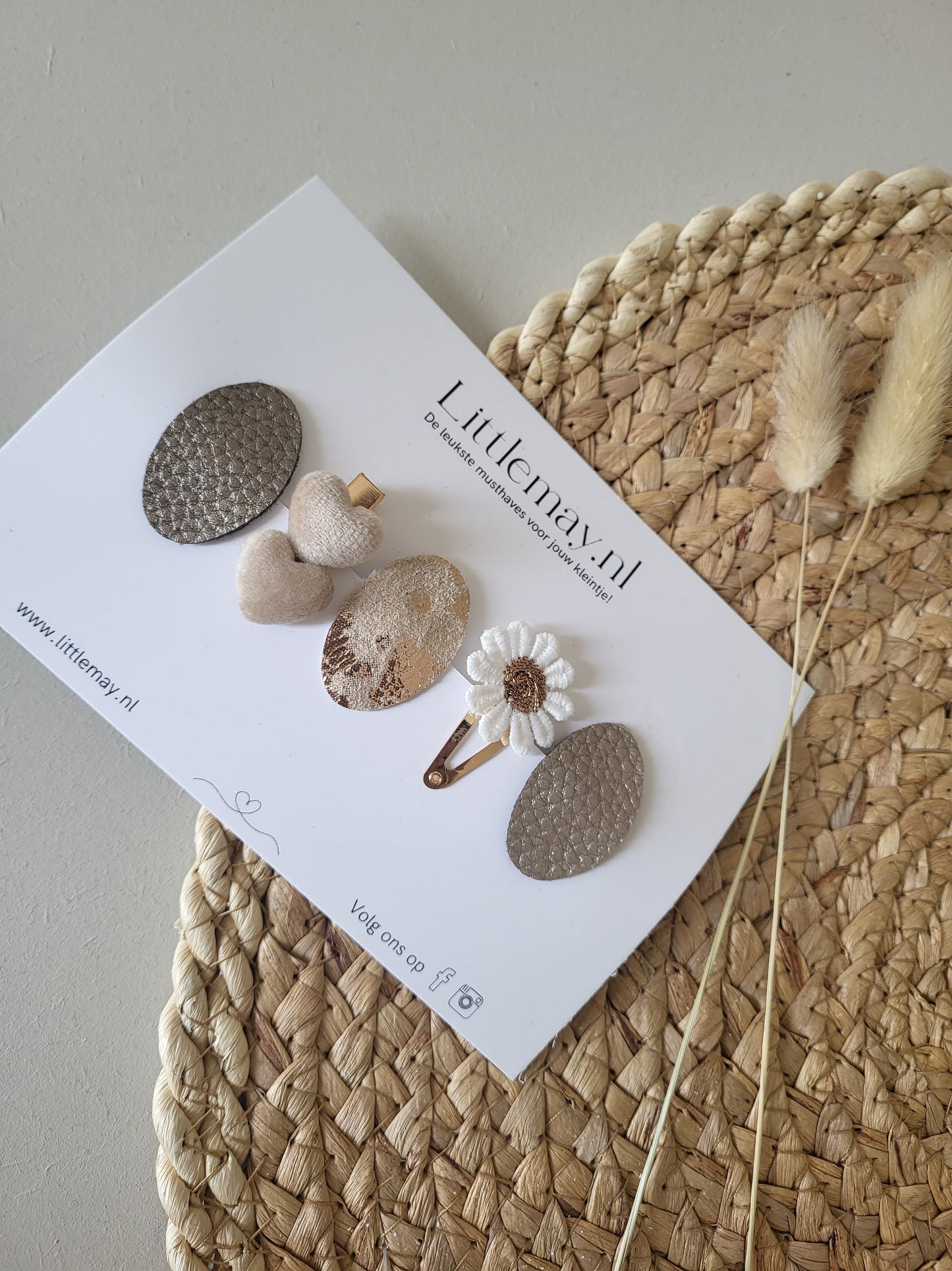 Geef de leukste handgemaakte haarspeldjes van Littlemay.nl cadeau.
