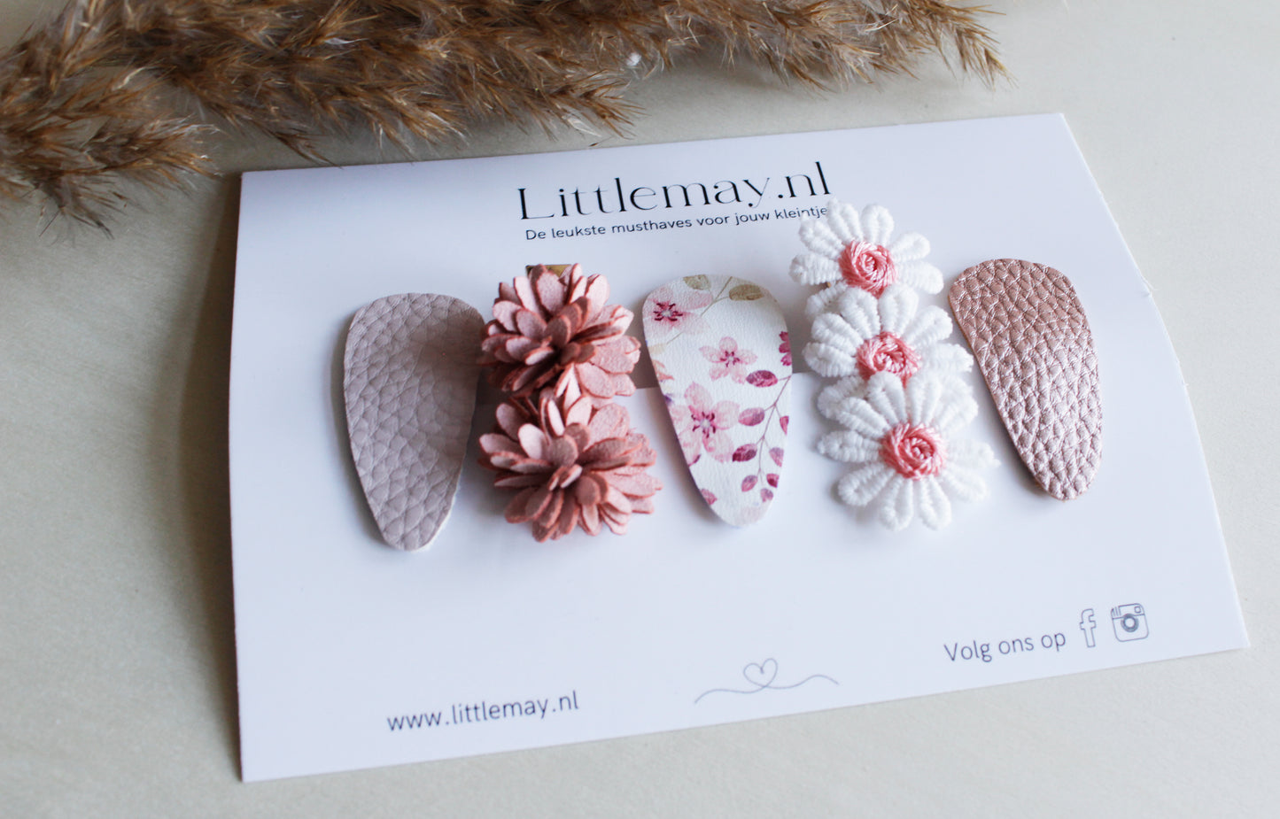 Geef de leukste handgemaakte haarspeldjes van Littlemay.nl cadeau.