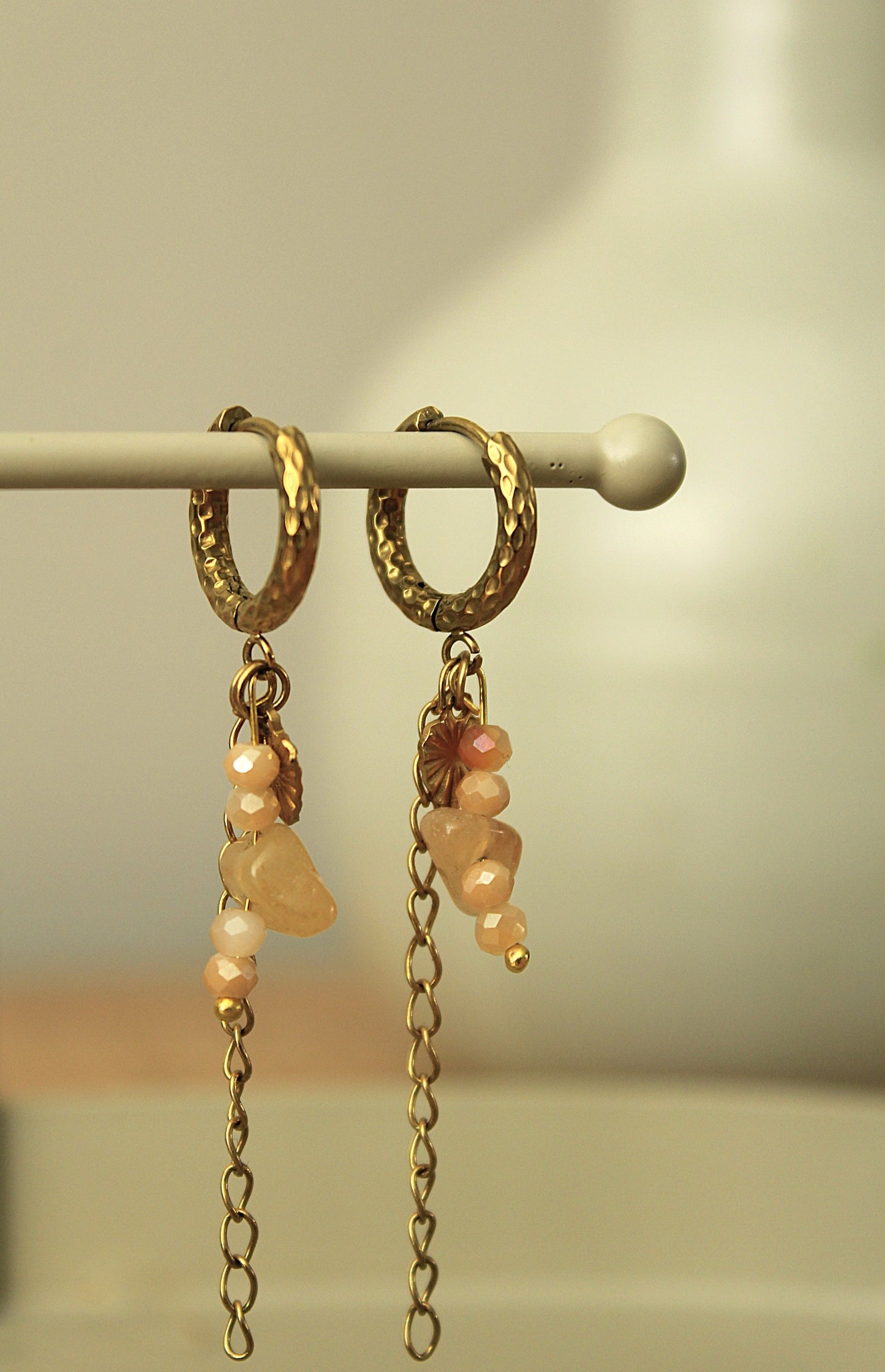 Stainless steel oorringen met hangers | Sunrocks