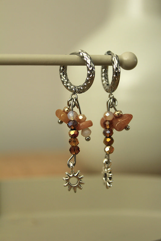 Zilveren oorringen met hangers | Sunkisses van Littlemay.nl