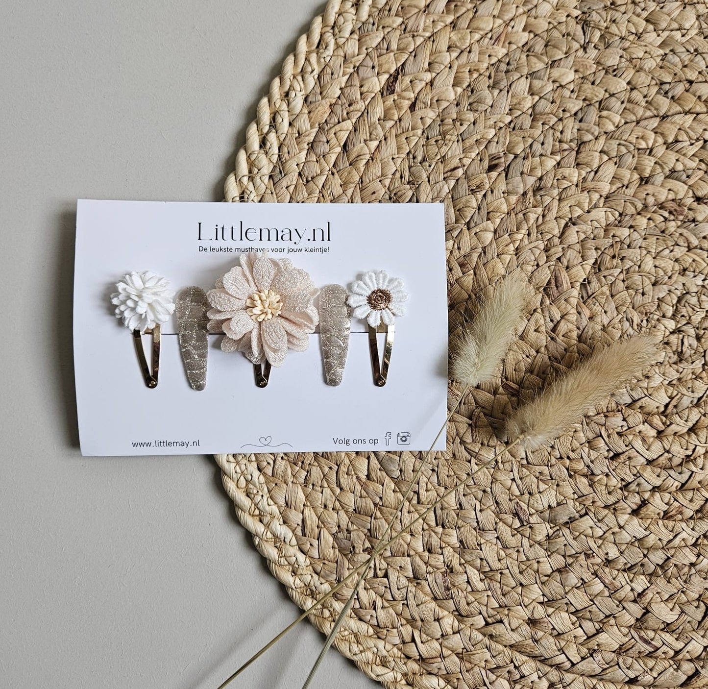 Geef de leukste handgemaakte haarspeldjes van Littlemay.nl cadeau.