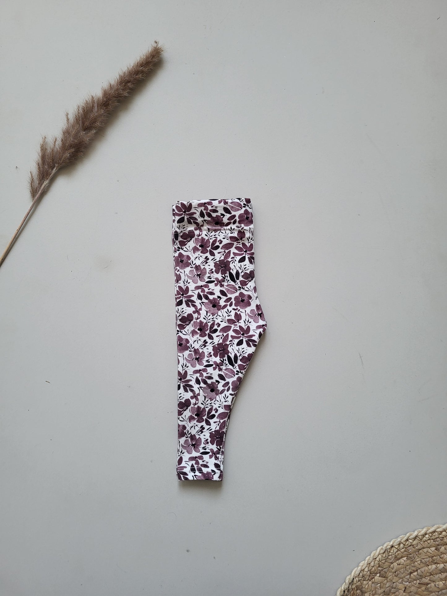 Littlemay.nl | Handgemaakte baby legging | Purple Blossom
