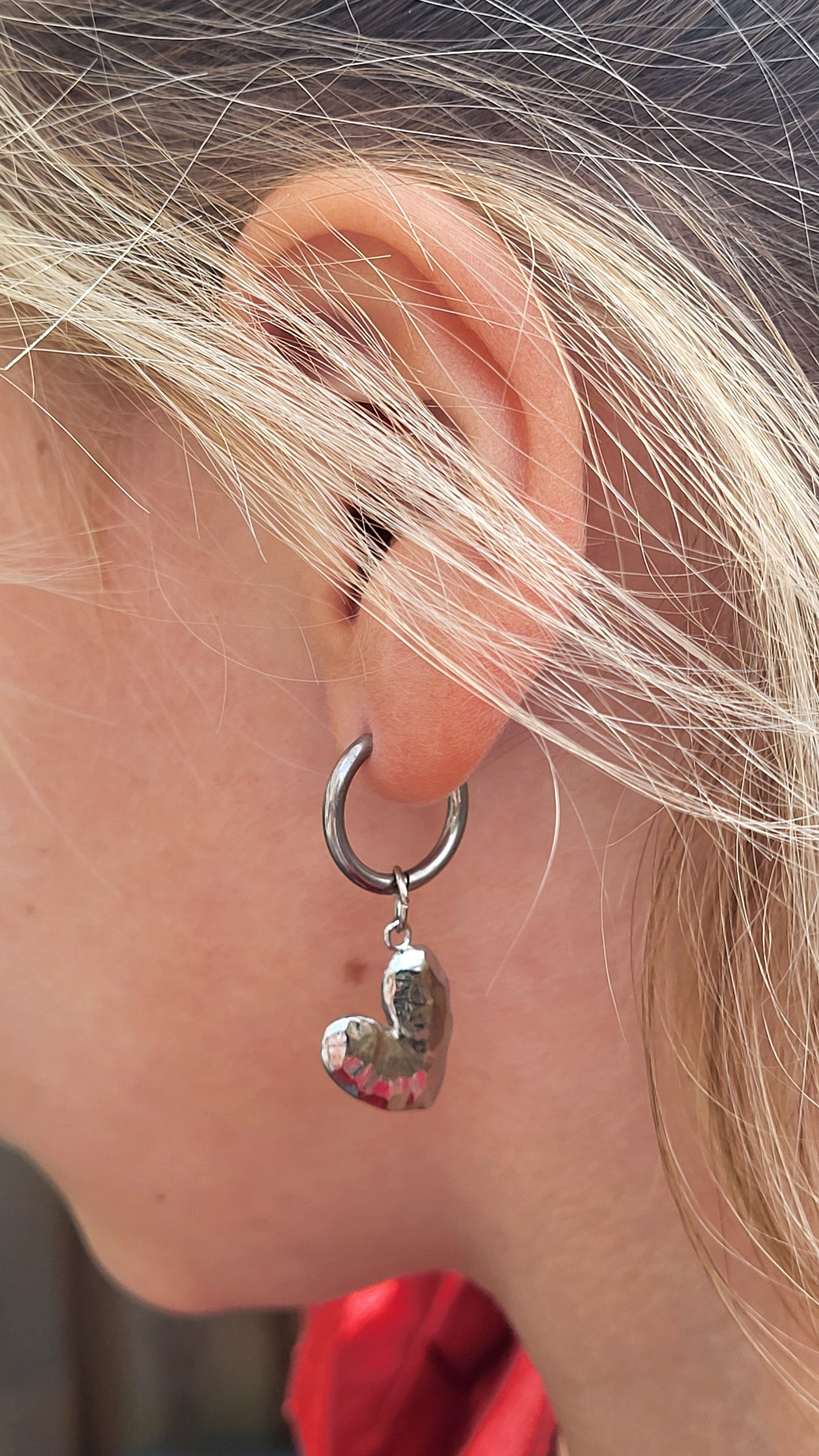 Stainless steel oorringen met hangers | Love