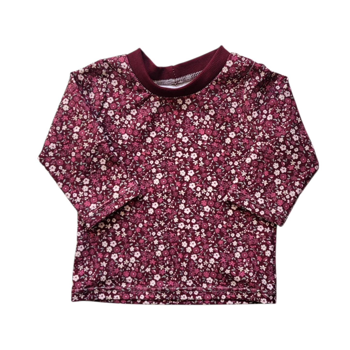 Littlemay.nl | Longsleeve - Bloem bordeaux