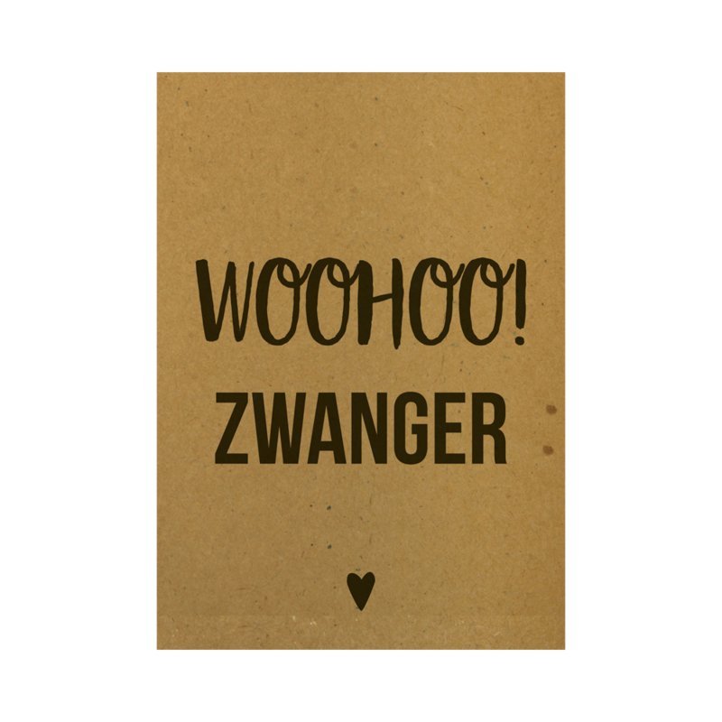 Ansichtkaart | Woohoo! Zwanger
