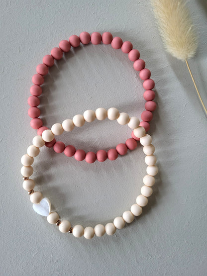 Armband | Hartje + effen