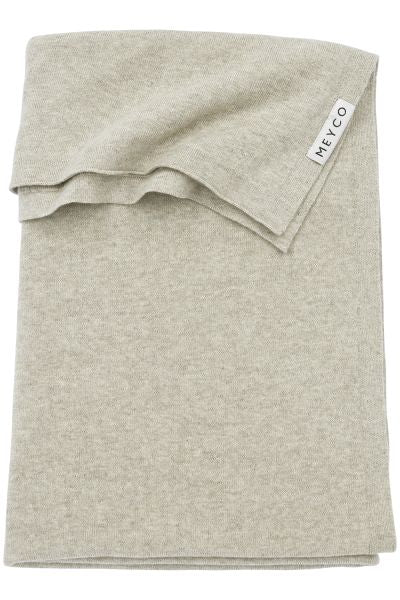 Meyco ledikantdeken knit basic | Sand bij Littlemay.nl