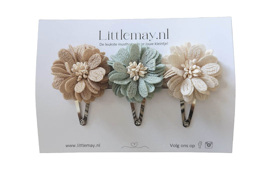 Haarspeldjes voor meisjes met bloemen bij Littlemay.nl | Bloemen 2