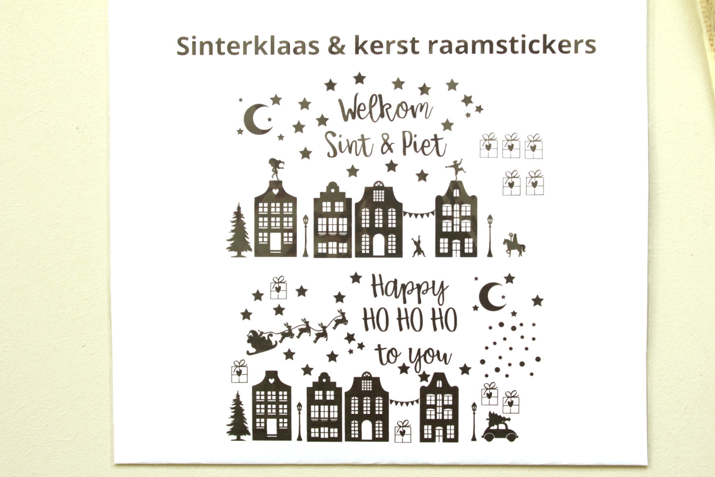 Herbruikbare raamstickers | Sinterklaas & Kerst