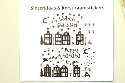 Herbruikbare raamstickers | Sinterklaas & Kerst