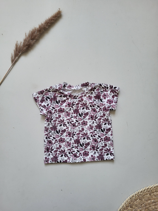 Littlemay.nl | Handgemaakte baby T-shirt | Purple blossom