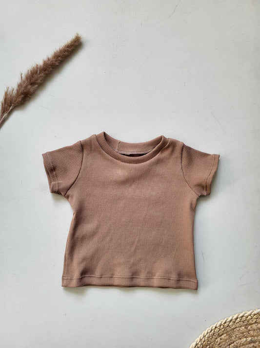 Littlemay.nl | Handgemaakte baby T-shirt | Rib Effen