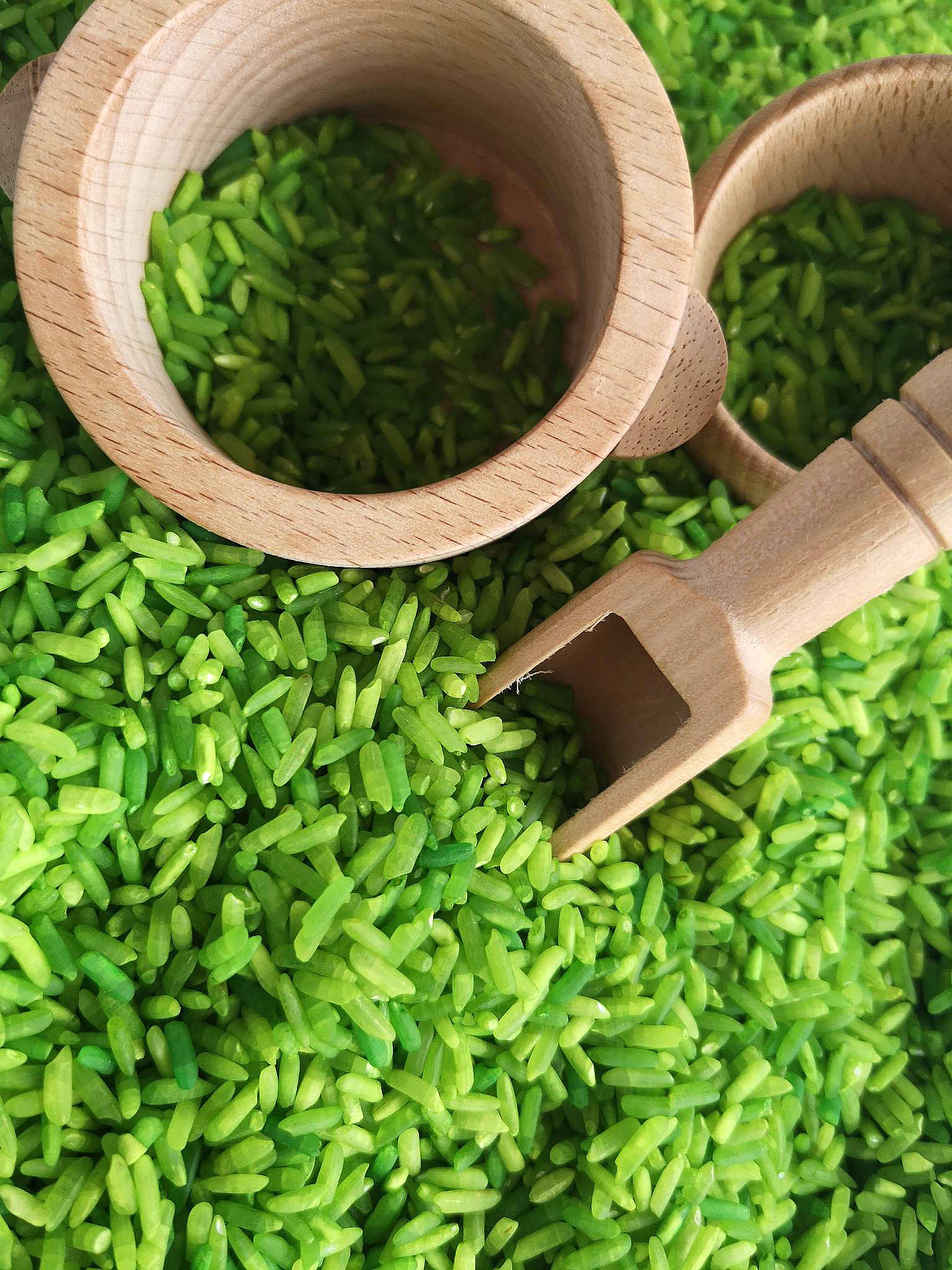 Gekleurde speelrijst Lime groen | Littlemay.nl