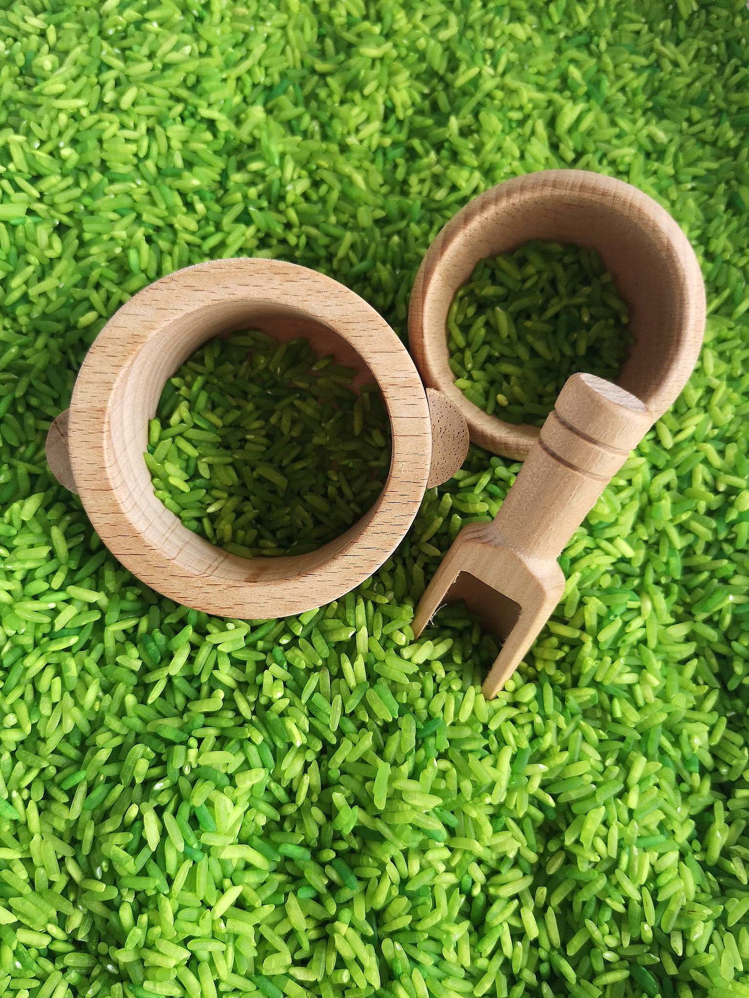 Gekleurde speelrijst Lime groen | Littlemay.nl