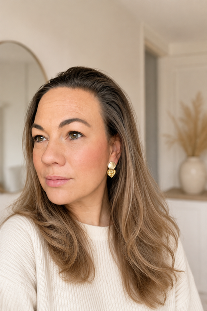 Littlemay.nl Stainless steel oorbellen | gold heart