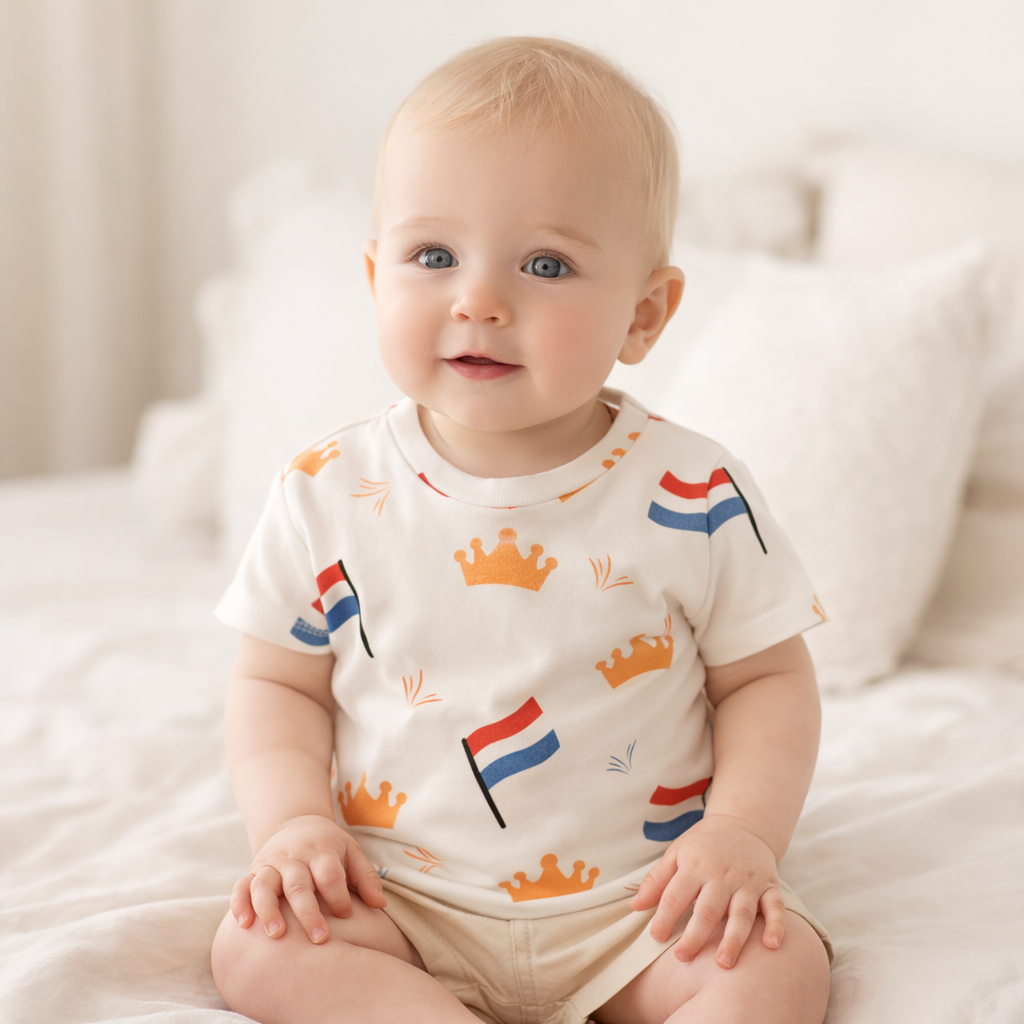Littlemay.nl | Baby t-shirt - hup oranje