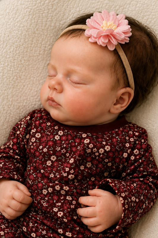 Baby haarbandje  | Oranje bloem