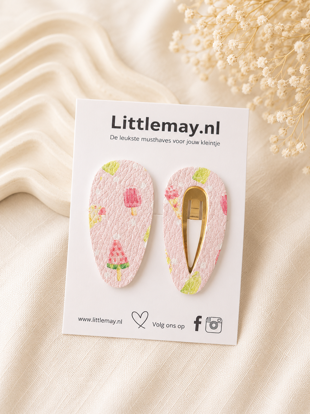 Littlemay.nl Haarspeldje klik klak | Enkel/duo 14