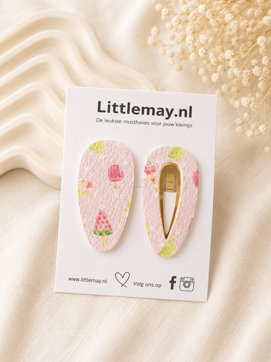 Littlemay.nl Haarspeldje klik klak | Enkel/duo 14