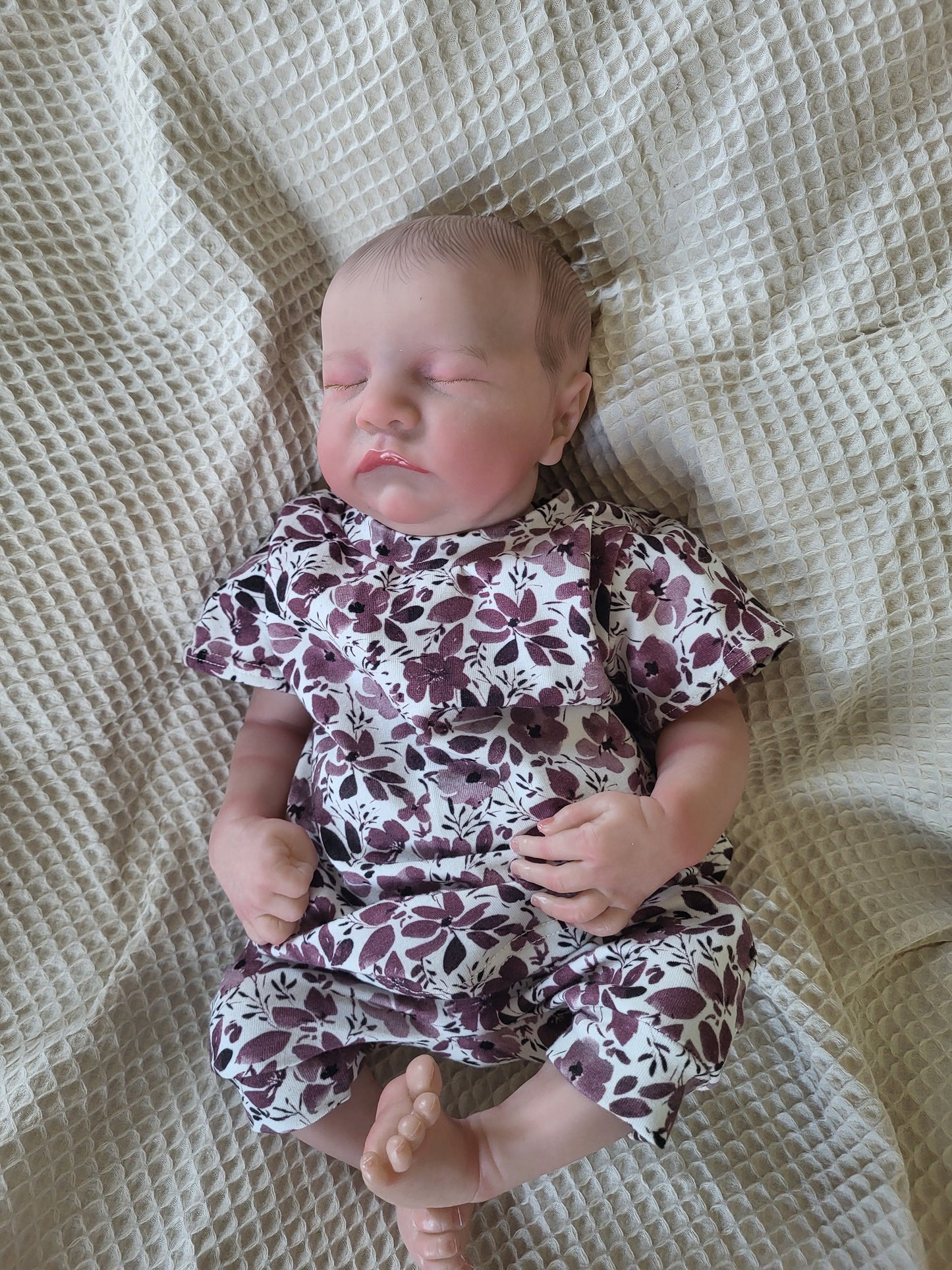 Littlemay.nl | Handgemaakte baby short | Purple blossom