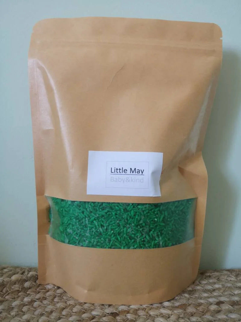 Gekleurde speelrijst Groen | Littlemay.nl
